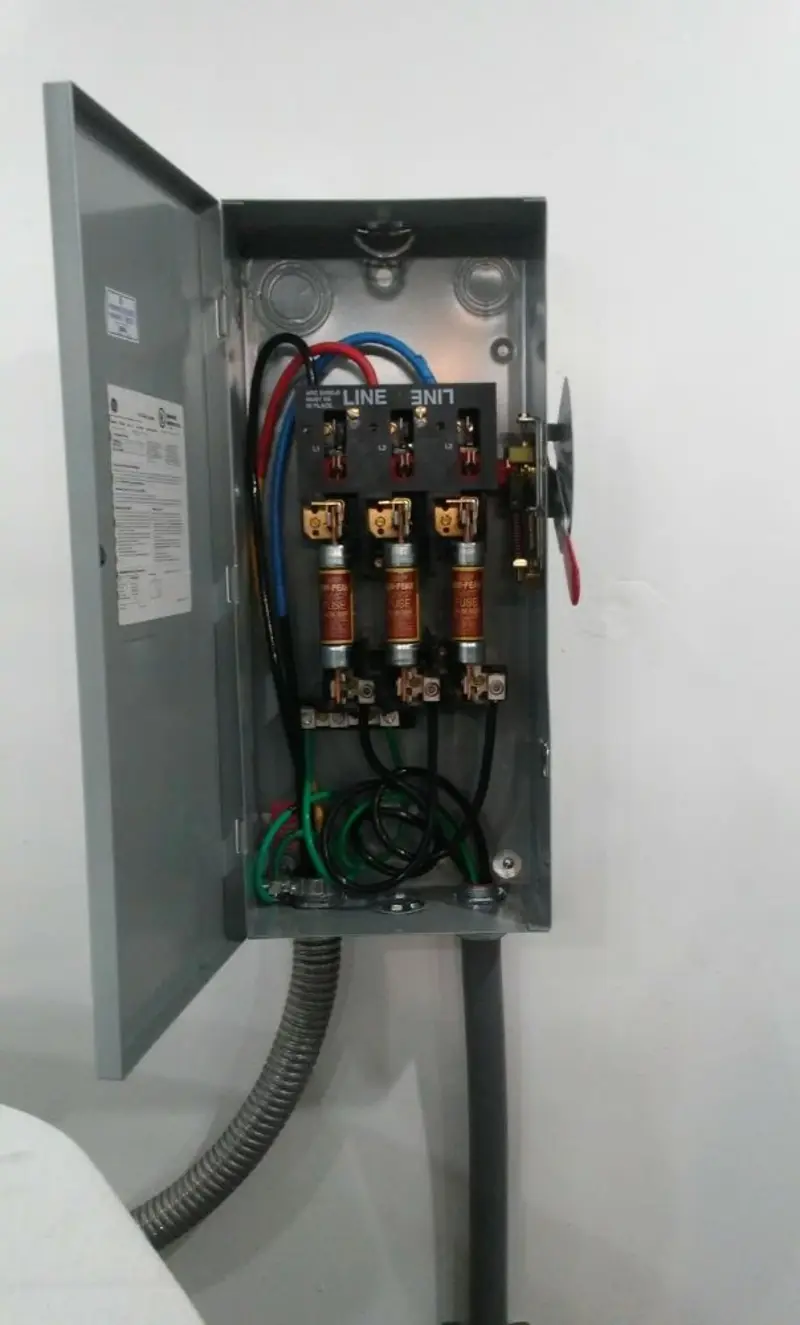 Three-phase disconnect switch installed for Electrical Wiring & Rewiring in Lake Luzerne
