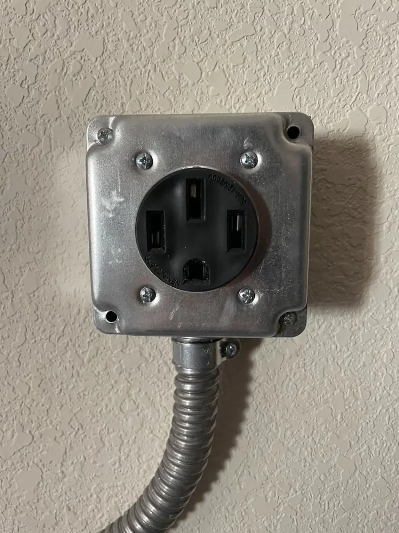 NEMA 14-50 outlet installed for Smart Home Electrical in Lake Luzerne